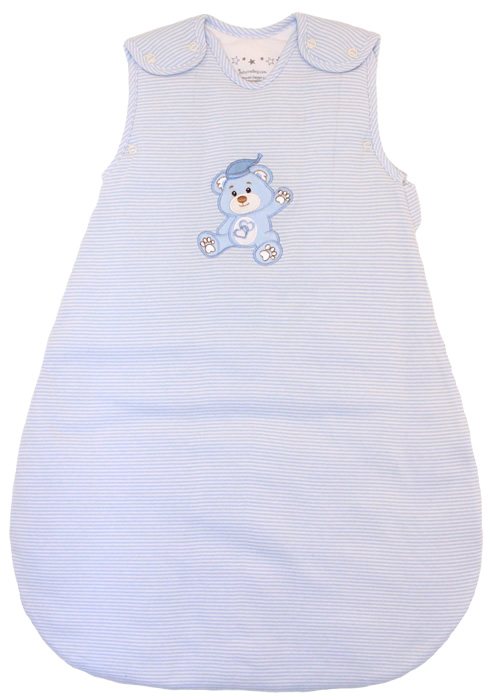 Baby Sleeping Bag Winter Model Blue And White Stripes